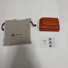 ほぼ新品！mura 三つ折り財布 オレンジ レザー 本革のサムネイル