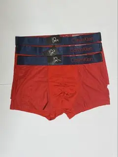 美品 Calvin Klein 赤 ボクサーショーツ 3枚セットXLメンズ