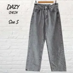 DAZY SHEIN　シーイン　ワイド デニムパンツ　グレー系　Sサイズ