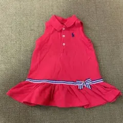 Ralph Lauren 赤 フリル付きポロシャツ 6M サイズ70