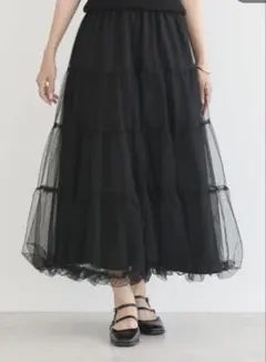earth music&ecology チュールバルーンスカート
