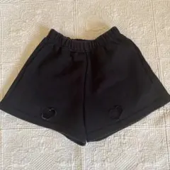 ブラックハーフパンツハート　POISSON