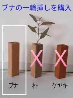 TK様専用　木製　ブナの一輪挿し　壁掛け用2セット