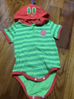 はらぺこあおむし　フード付きロンパース 70-80cm