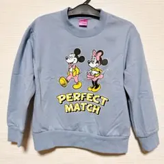 【美品✨】Disney ディズニー ミッキー＆ミニー 裏起毛 トレーナー 120