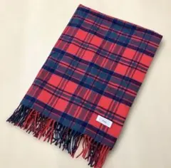 IENA イエナ カシミヤマフラー レッド×グリーン