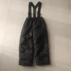 子ども用黒スキーウェア サスペンダー付き 下