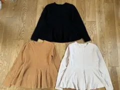センスオブプレイスアーバンリサーチ　ストレッチペプラムセーター　ニット　3セット