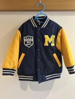 MouJonJon スタジャン風ジャケット ネイビー/イエロー