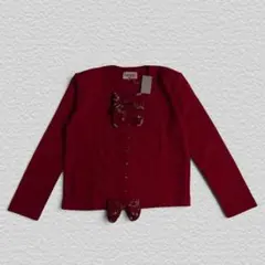 未使用 ピンクハウス カーディガン スウェット フリルリボン　赤 90s 金子功のサムネイル