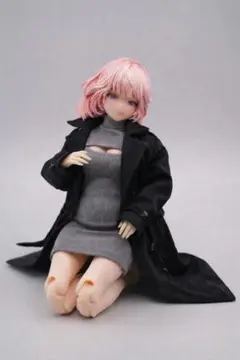 B　1/12スケール ドール コート フィギュア衣装 蝸之殻メガミデバイス洋服