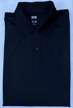 超美品UNIQLO サラッと気持ちのいいポロシャツ M ブラック
