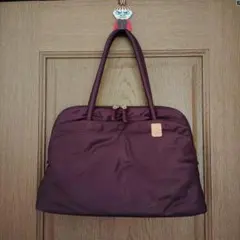 ラシットムク　ナイロン　トートバッグ　ワインレッド　軽量　ボストンバッグ