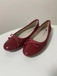 Oriental Traffic 赤 リボン付きバレエシューズ 38(24cm)