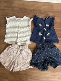 子供服 トップスとショートパンツセット　アプレレクール　プティマイン