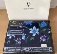 Giorgio Valentino バスタオル　フェイスタオル 濃紺　3枚セット