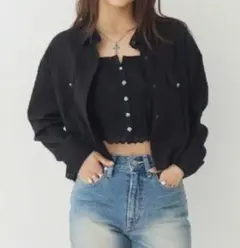 EVRIS　エブリス　ショートシャツ＆キャミ　アンサンブル　シャツトップスのサムネイル