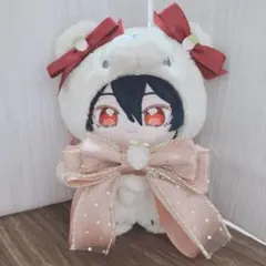 にじまるっと ちびぐるみ いつぬい ぬい服 お花×猫耳のヘッドドレス