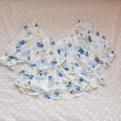 ココディール 花柄　シフォンブラウスのサムネイル