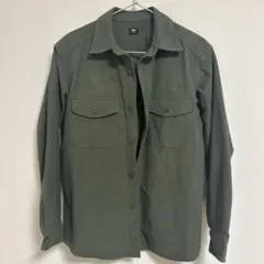 【美品】UNIQLOユニクロ ジャージーオーバーシャツ　M