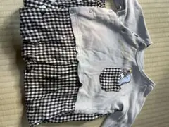 恐竜刺繍付きロンパース