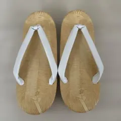 高級風 草履 ベージュ ホワイト