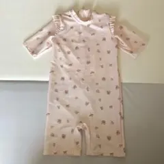 水着 フリル付き100cm ピンク　h&m