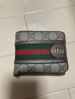 GUCCI グッチ 折り財布 メタルロゴ ブラウン グッチシマ GG - メルカリ