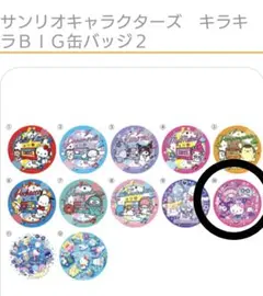 サンリオキャラクターズ　キラキラBIG缶バッジ２　⑩