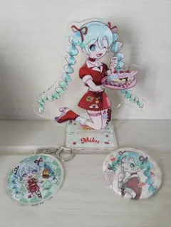 初音ミク アクリルスタンド キーホルダー バッジセット