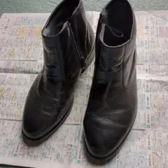 ブラックショートブーツ ジッパー付き