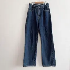 セレクトモカ デニムパンツ ストレート ストレッチ インディゴ ブルー Mのサムネイル