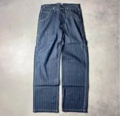 ウォバッシュ　デニム　アメカジ　パンツ　ヒッコリー　ストライプ　S