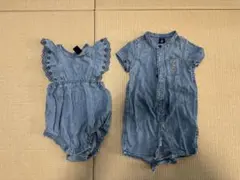 baby GAP デニムロンパース・カバーオールセット