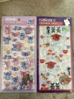 正規品　ボンボンドロップシール　ディズニー2枚セット　スティッチ　ベイマックスのサムネイル