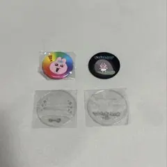 おぱんちゅうさぎ 缶バッチ・缶バッチカバー×2・ステッカー セット