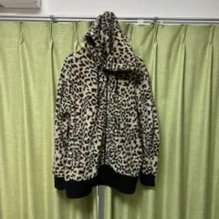 begum ヒョウ柄 フリース パーカー 豹柄 アニマル
