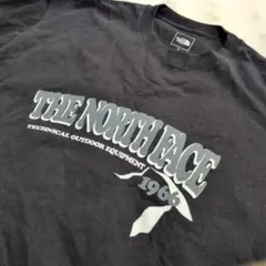 ノースフェイス Tシャツ XL 黒 90'sロゴ フェード感 ゆるだぼ