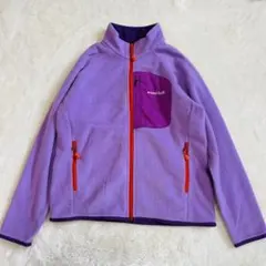 【人気✨】モンベル　140 クリマプラス　フリース　mont-bell パープル