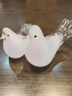 マルティグラス　ペアの鳥　ガラス製のサムネイル