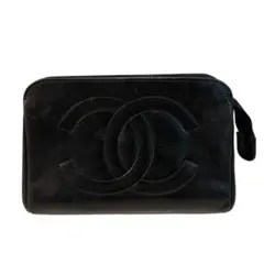 CHANEL シャネル キャビアスキン ブラック ポーチ
