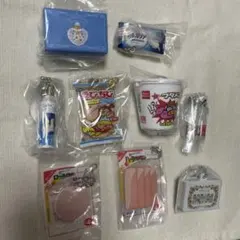 【まとめ売り】ガチャ詰め　ポーチ　素材　白　青