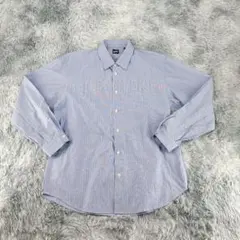 『GU』ジーユー　ストライプシャツ　カジュアル　ボーダー　春物　長袖