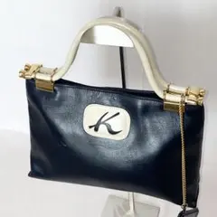 キタムラ ハンドバッグ レザー ミニポーチ付 ヴィンテージ