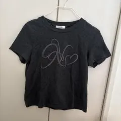 NICE CLAUP ロゴ刺繍Tシャツ