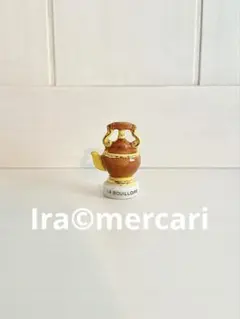 フランスのキッチン　やかん　フェーブ　フェーヴ　フランス製　ミニチュア　陶器