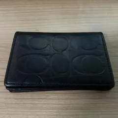ブラックレザー 名刺入れ　coach