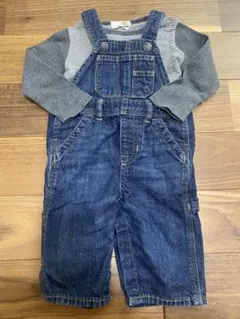 ベビーギャップ デニムオーバーオール & フィス　ロンT セット