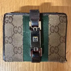GUCCI GGキャンバス ジャッキー 二つ折り財布