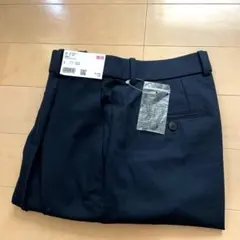 新品未使用！ユニクロ WOMEN タックワイドパンツ ネイビー UNIQLO